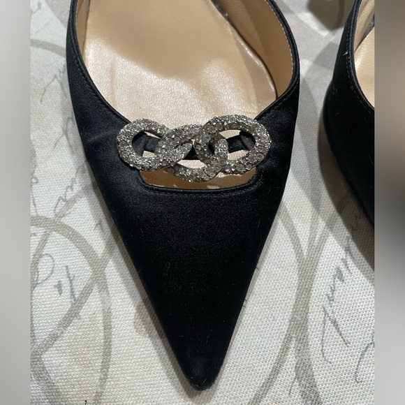 Jimmy Choo Satin Heels 37 1/2 - Picture 2 of 7